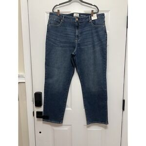 NWT Jordache Women's Jeans Size 20 High Rise Straight Blue Dark Wash Denim